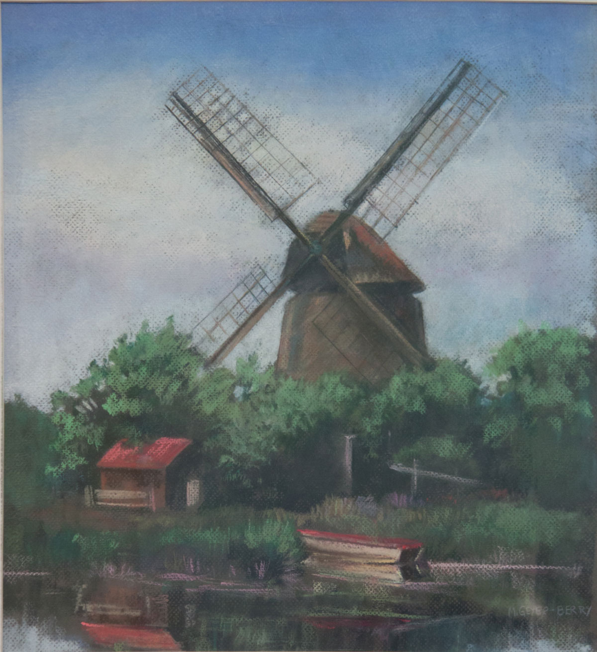 23) "Wind Mill" | Size with mat: 21.5" x 23"